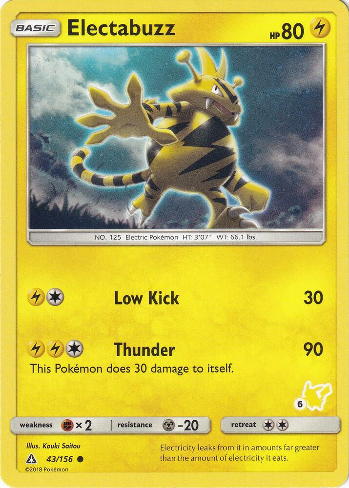 Electabuzz - 43/156 (#6 Pikachu Stamped)