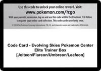 Code Card - Evolving Skies Pokemon Center Elite Trainer Box [Jolteon/Flareon/Umbreon/Leafeon]
