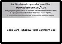 Code Card - Shadow Rider Calyrex V Box