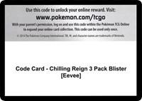 Code Card - Chilling Reign 3 Pack Blister [Eevee]