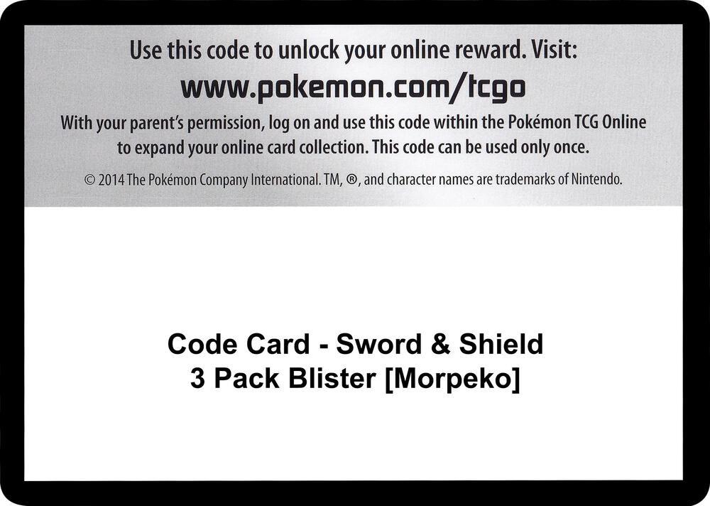 Code Card - Sword & Shield 3 Pack Blister [Morpeko]