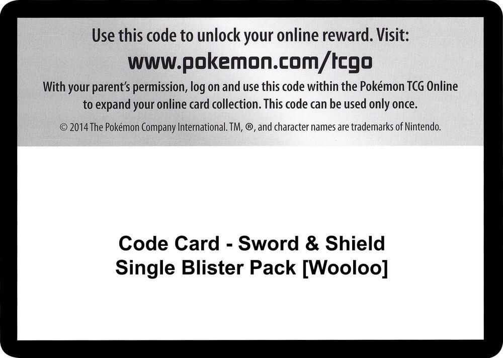 Code Card - Sword & Shield Single Blister Pack [Wooloo]