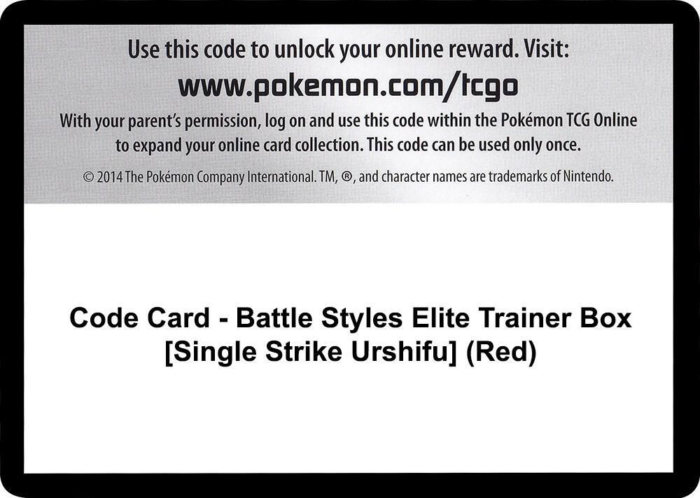 Code Card - Battle Styles Elite Trainer Box [Single Strike Urshifu] (Red)