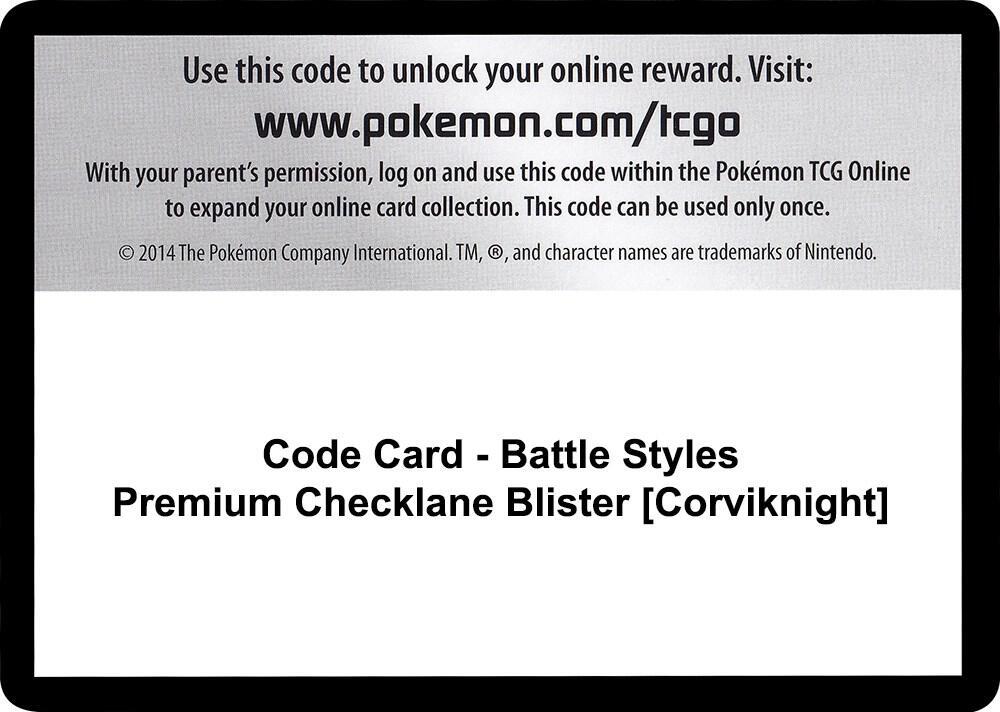 Code Card - Battle Styles Premium Checklane Blister [Corviknight]