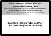 Code Card - Shining Fates Mad Party Pin Collection [Galarian Mr. Rime]