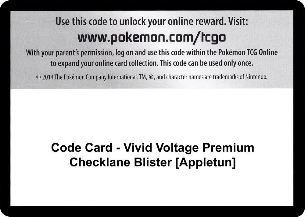 Code Card - Vivid Voltage Premium Checklane Blister [Appletun]