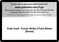 Code Card - Fusion Strike 3 Pack Blister [Eevee]
