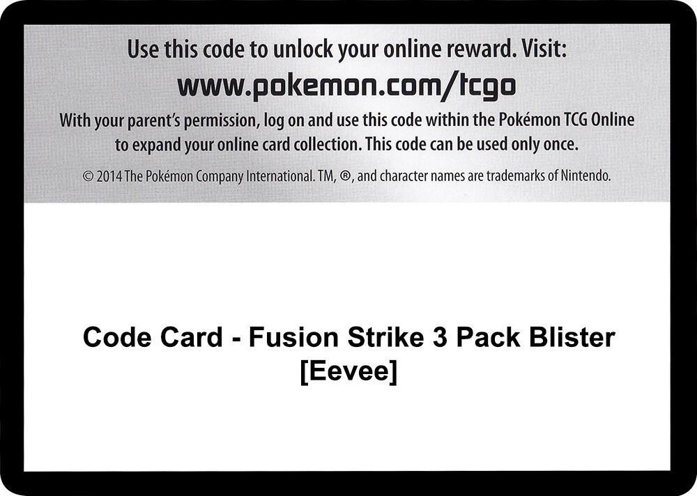 Code Card - Fusion Strike 3 Pack Blister [Eevee]