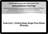 Code Card - Chilling Reign Single Pack Blister [Phanpy]