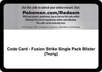 Code Card - Fusion Strike Single Pack Blister [Tepig]