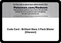 Code Card - Brilliant Stars 3 Pack Blister [Glaceon]
