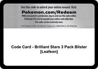 Code Card - Brilliant Stars 3 Pack Blister [Leafeon]