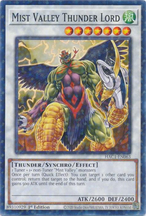 Mist Valley Thunder Lord (Duel Terminal)