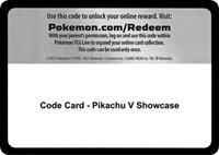 Code Card - Pikachu V Showcase