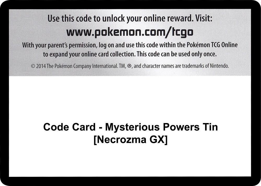 Code Card - Mysterious Powers Tin [Necrozma GX]
