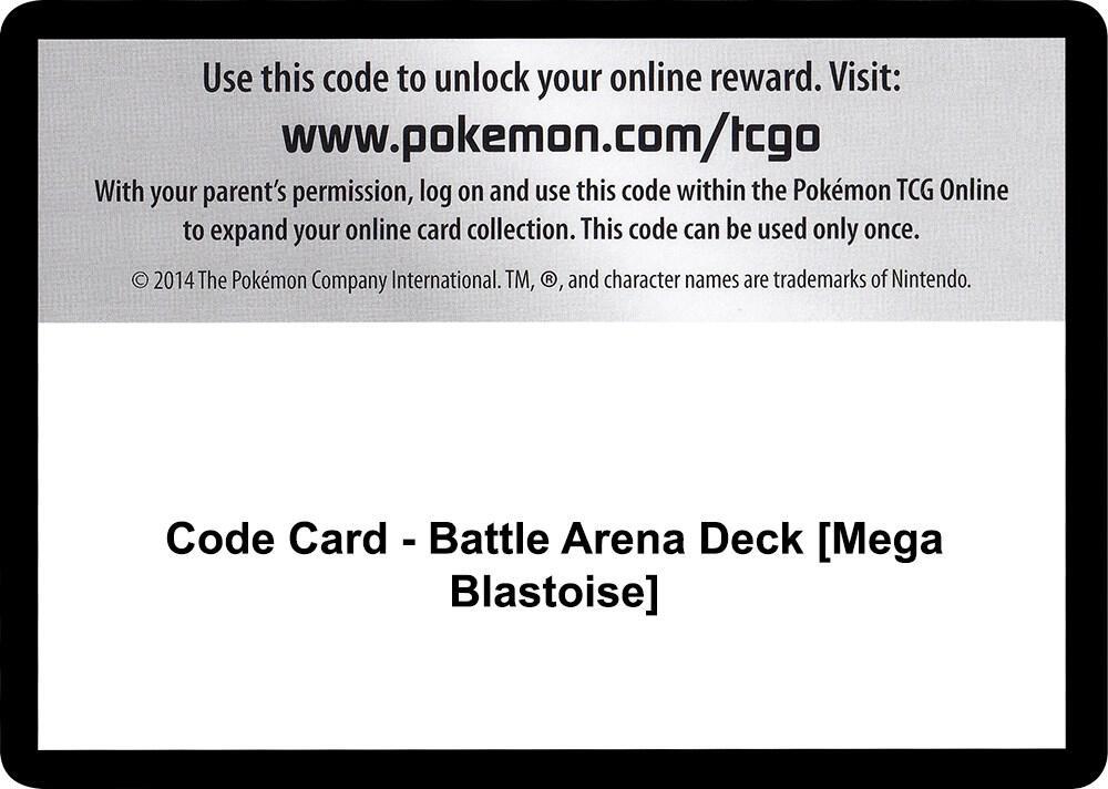Code Card - Battle Arena Deck [Mega Blastoise]