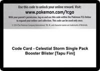 Code Card - Celestial Storm Single Pack Booster Blister [Tapu Fini]