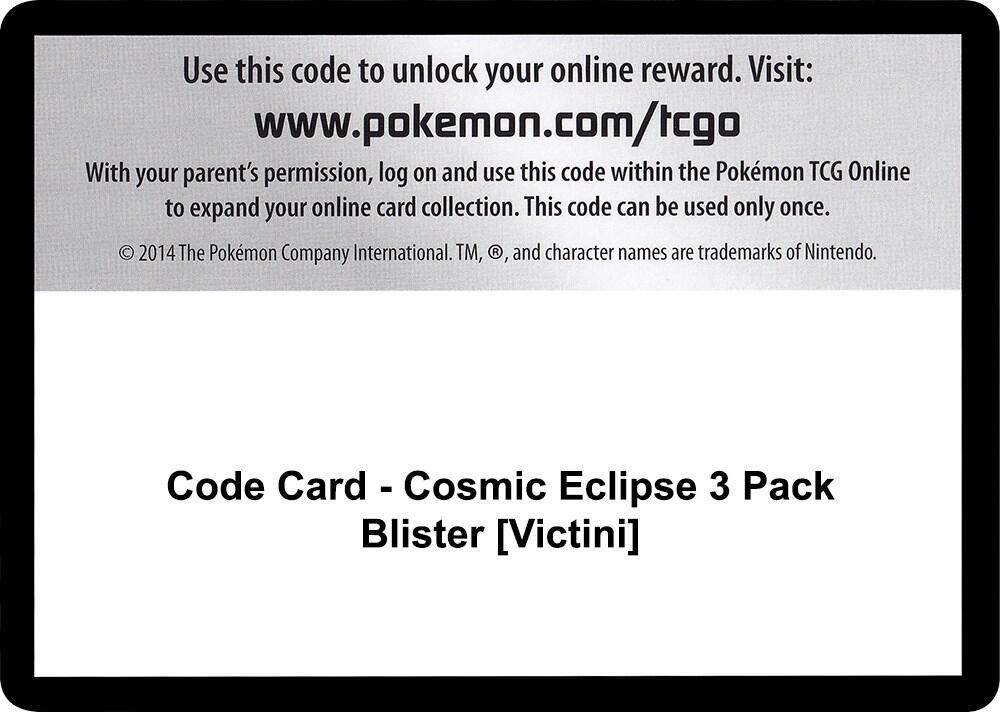 Code Card - Cosmic Eclipse 3 Pack Blister [Victini]