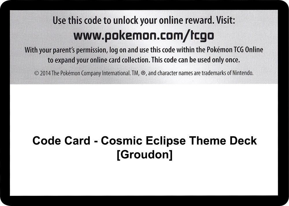 Code Card - Cosmic Eclipse Theme Deck [Groudon]