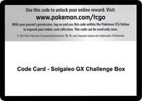 Code Card - Solgaleo GX Challenge Box