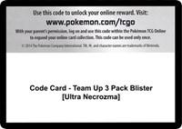 Code Card - Team Up 3 Pack Blister [Ultra Necrozma]