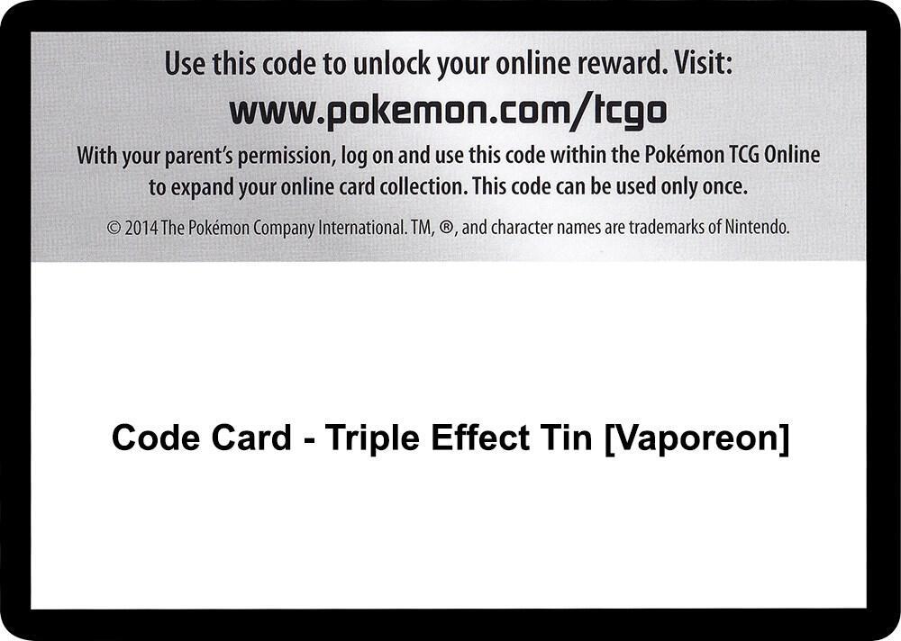 Code Card - Triple Effect Tin [Vaporeon]