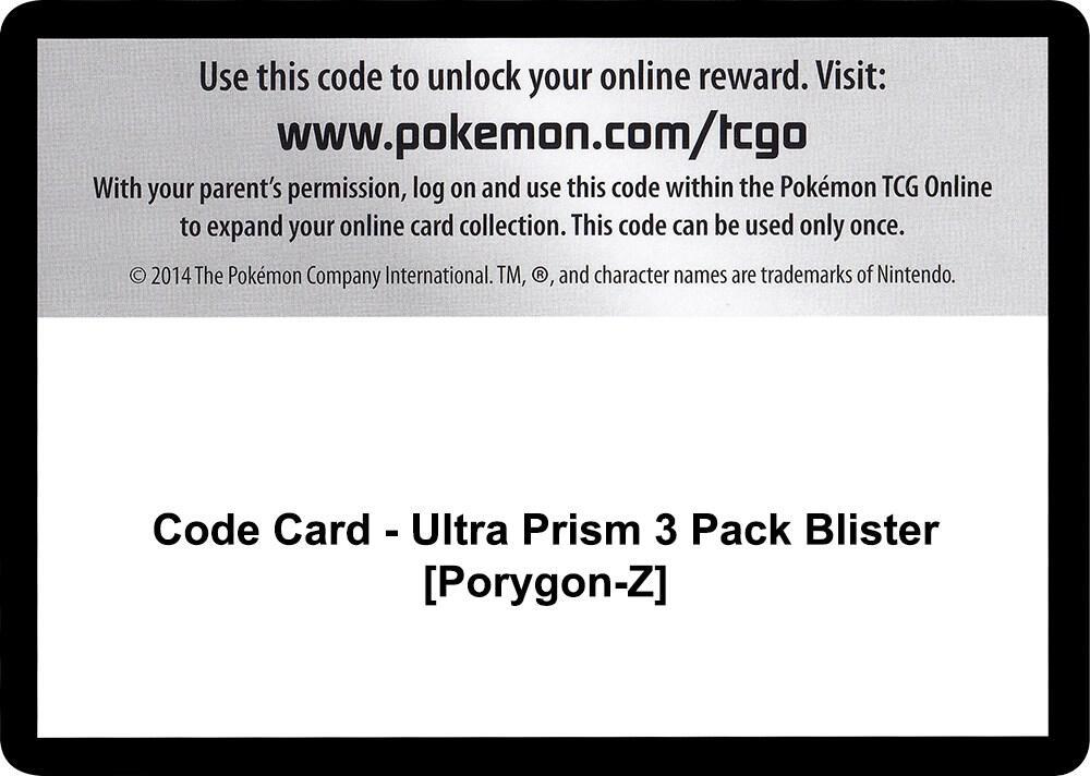 Code Card - Ultra Prism 3 Pack Blister [Porygon-Z]
