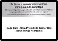 Code Card - Ultra Prism Elite Trainer Box [Dawn Wings Necrozma]