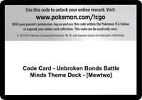 Code Card - Unbroken Bonds Battle Minds Theme Deck - [Mewtwo]
