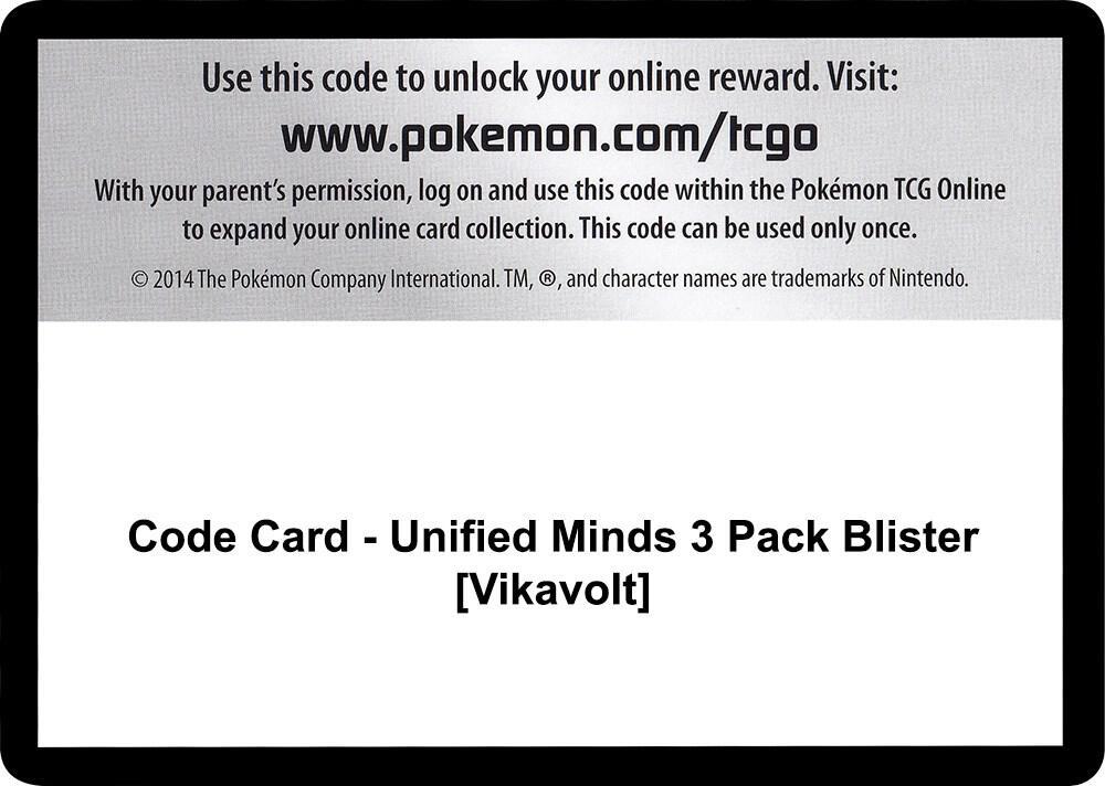 Code Card - Unified Minds 3 Pack Blister [Vikavolt]