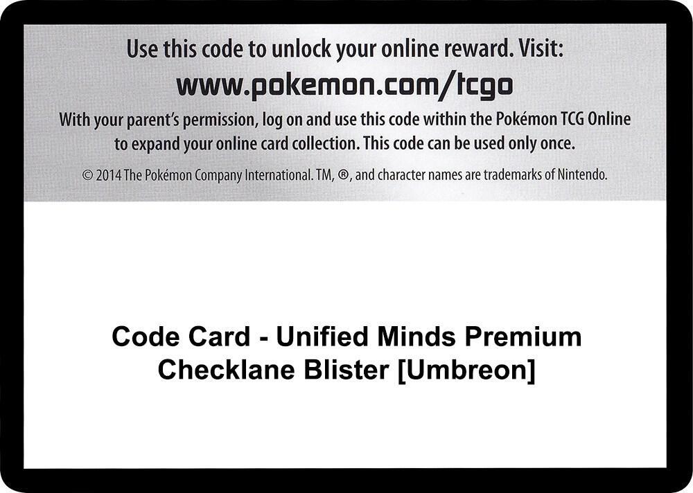 Code Card - Unified Minds Premium Checklane Blister [Umbreon]