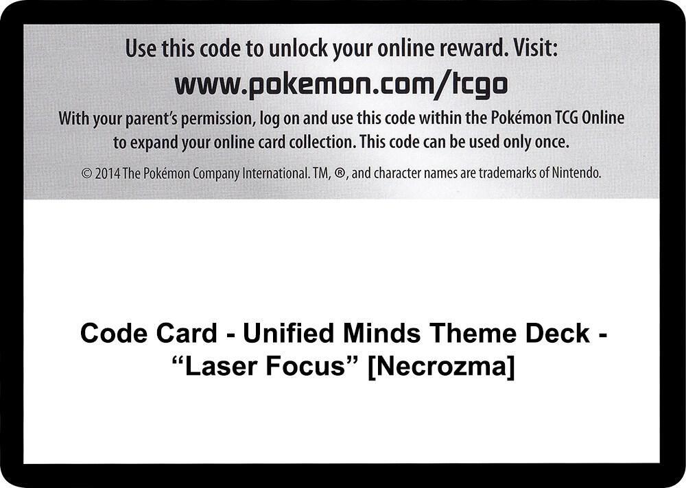 Code Card - Unified Minds Theme Deck - "Laser Focus" [Necrozma]