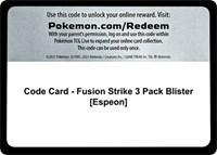 Code Card - Fusion Strike 3 Pack Blister [Espeon]