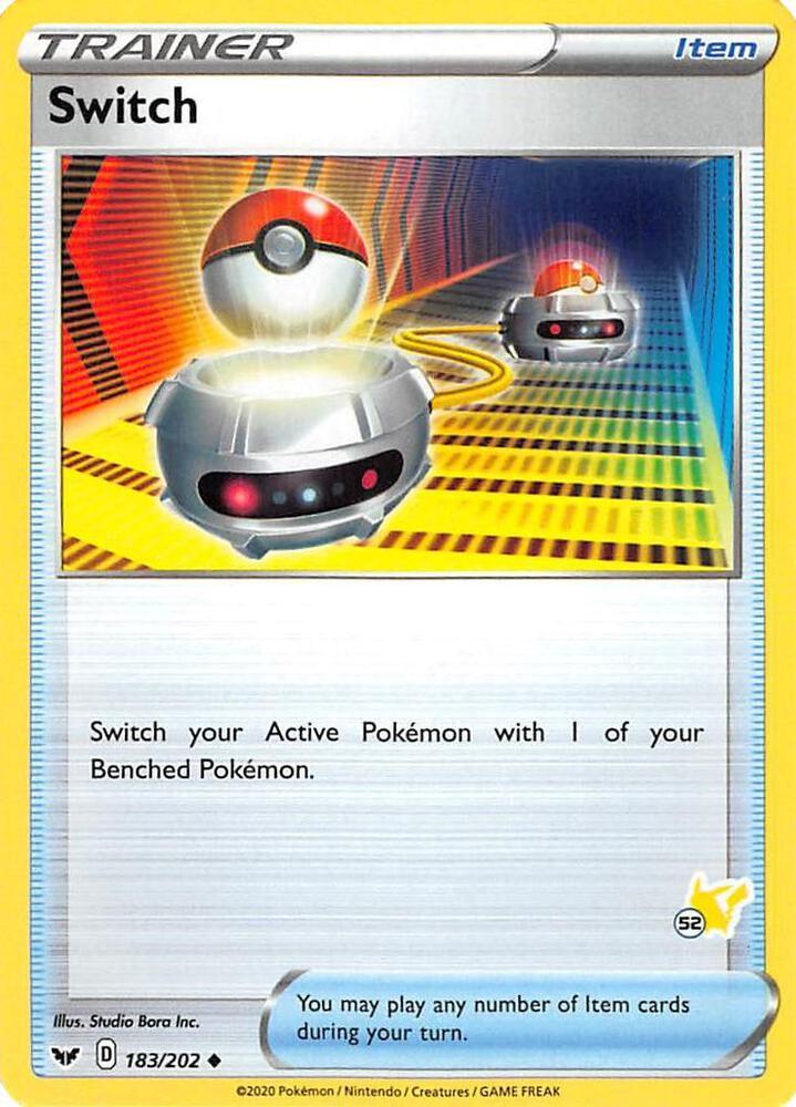 Switch - 183/202 (#52 Pikachu Stamped)