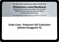 Code Card - Pokemon GO Collection [Alolan Exeggutor V]