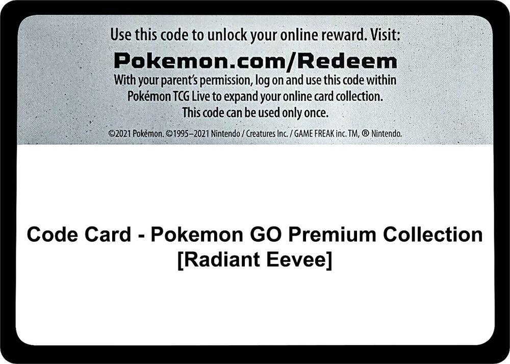 Code Card - Pokemon GO Premium Collection [Radiant Eevee]