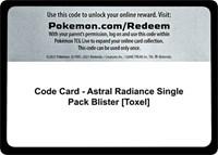 Code Card - Astral Radiance Single Pack Blister [Toxel]