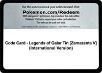 Code Card - Legends of Galar Tin [Zamazenta V] (International Version)