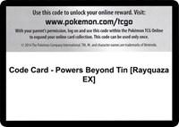 Code Card - Powers Beyond Tin [Rayquaza EX]