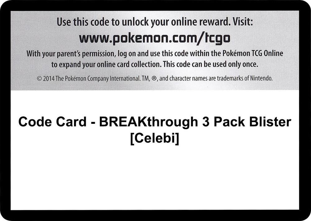 Code Card - BREAKthrough 3 Pack Blister [Celebi]