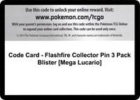 Code Card - Flashfire Collector Pin 3 Pack Blister [Mega Lucario]
