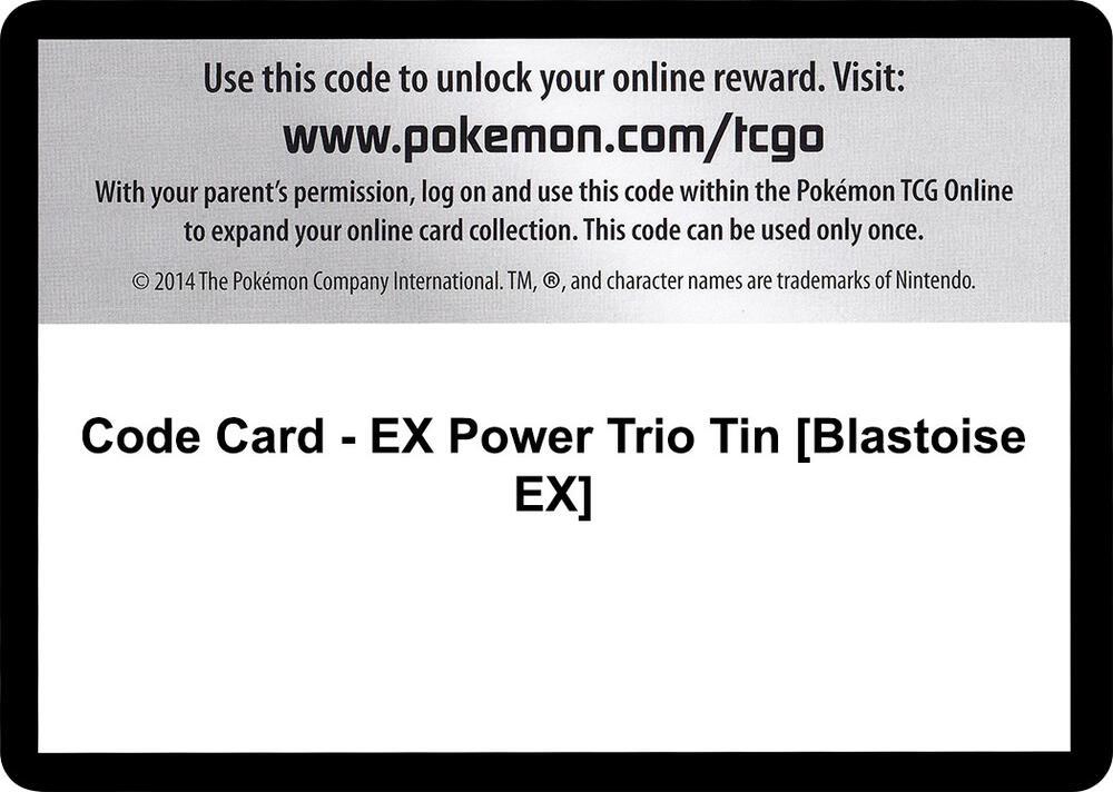 Code Card - EX Power Trio Tin [Blastoise EX]