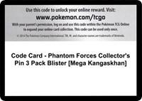 Code Card - Phantom Forces Collector's Pin 3 Pack Blister [Mega Kangaskhan]