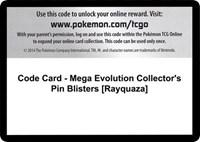 Code Card - Mega Evolution Collector's Pin Blisters [Rayquaza]