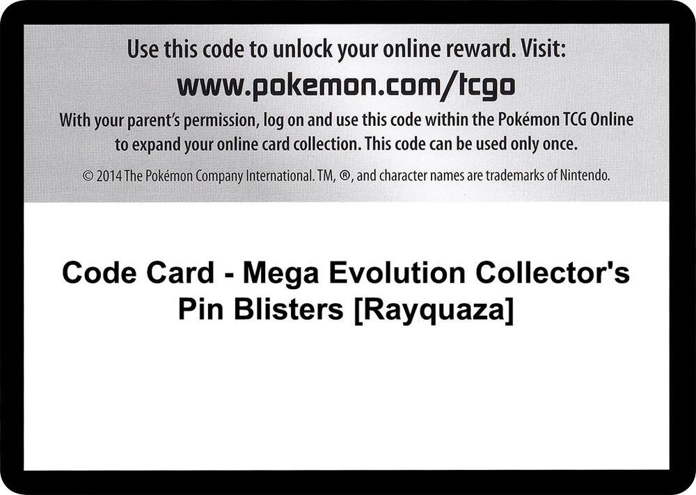 Code Card - Mega Evolution Collector's Pin Blisters [Rayquaza]