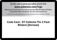 Code Card - XY Collector Pin 3 Pack Blisters [Xerneas]