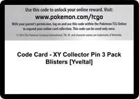 Code Card - XY Collector Pin 3 Pack Blisters [Yveltal]