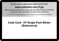 Code Card - XY Single Pack Blister [Salamence]