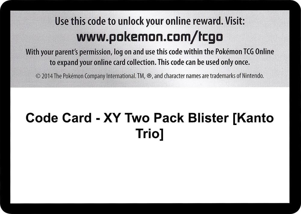 Code Card - XY Two Pack Blister [Kanto Trio]