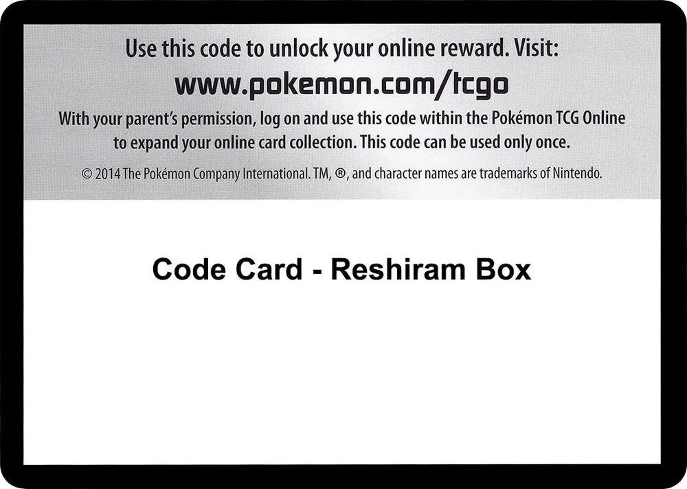 Code Card - Reshiram Box